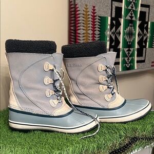 L.L. Bean Suede Snow Boots with removable felt liners sz 9